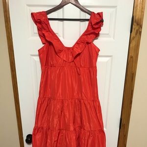 JCrew ruffles scoopneck dress